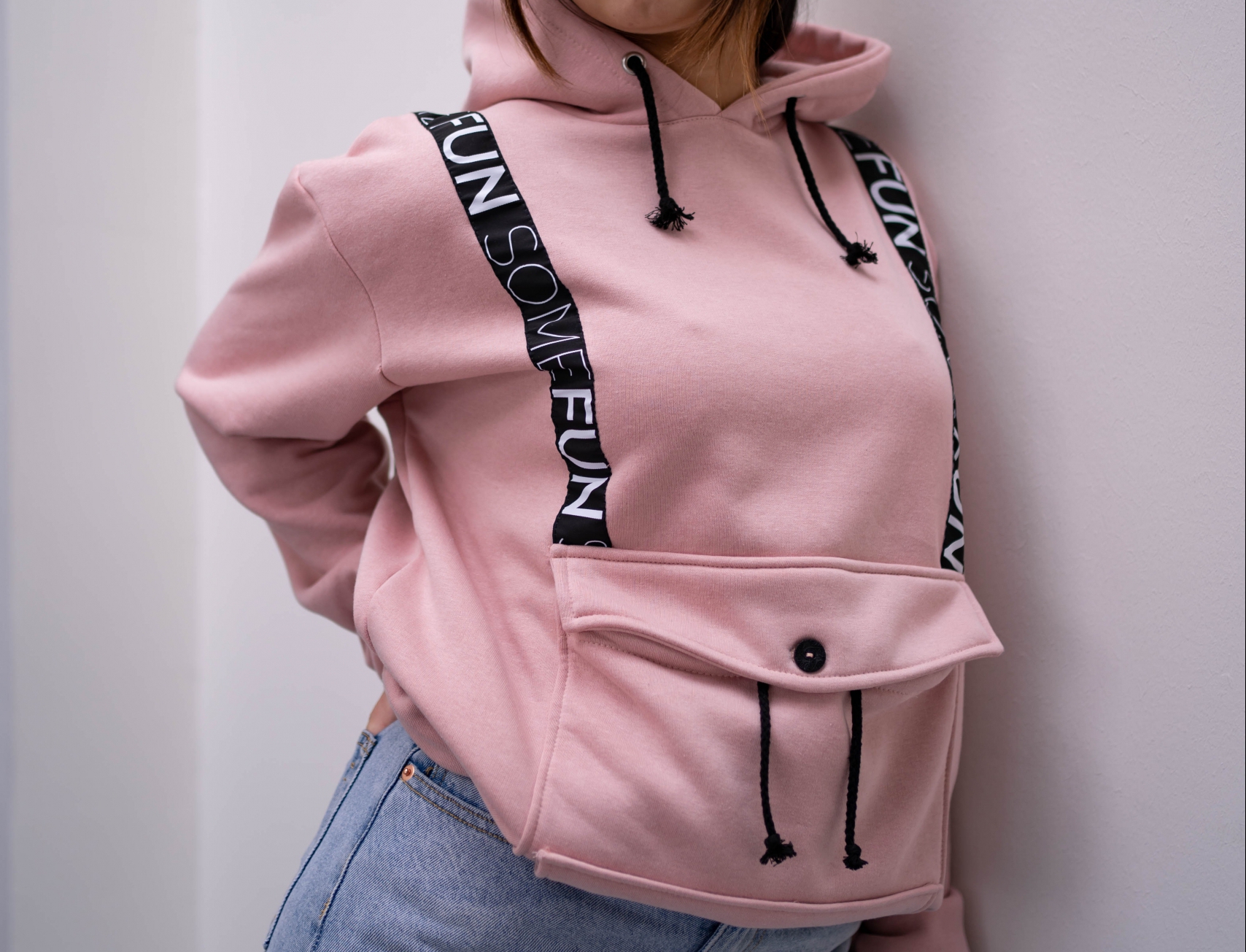 hoodie roze somefun